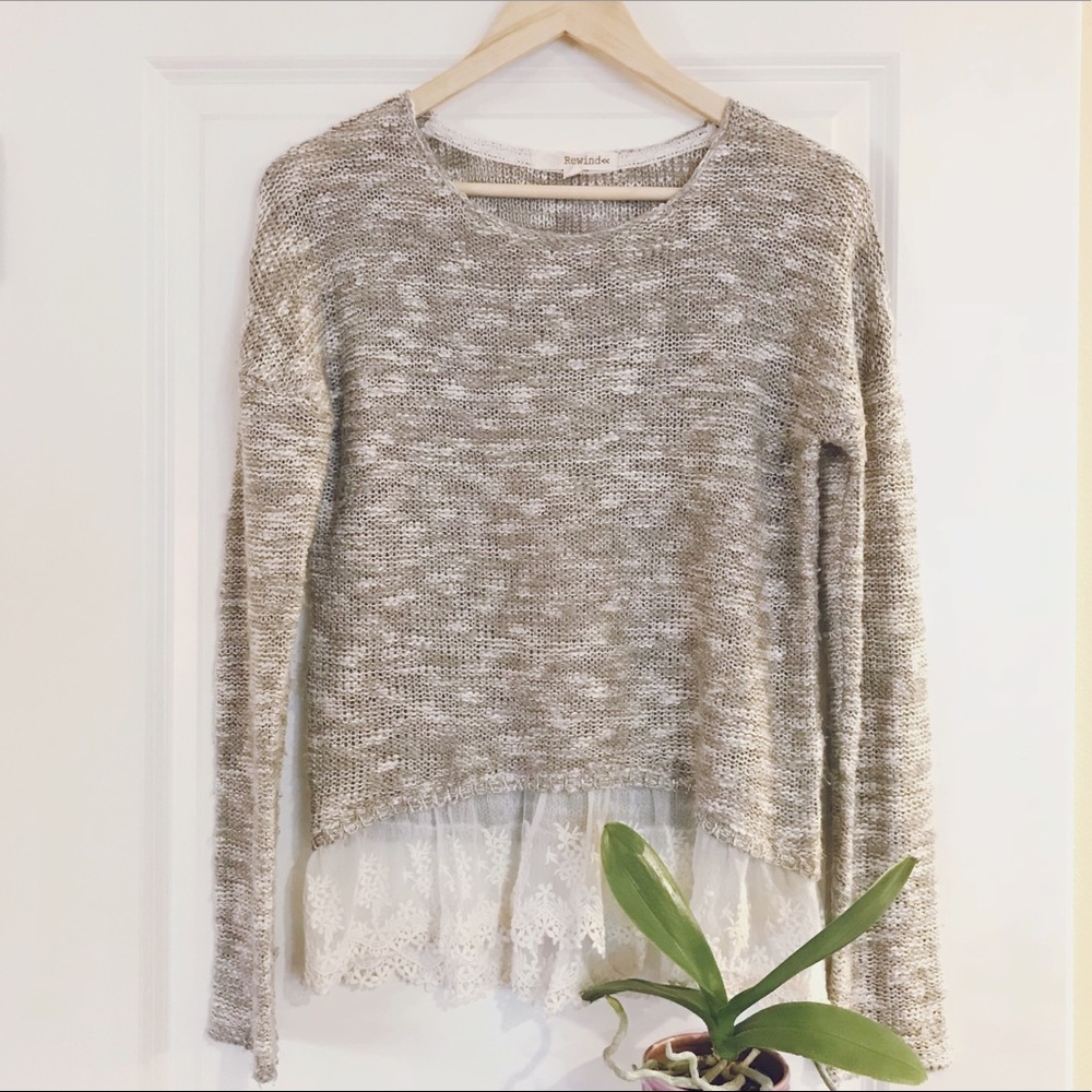 Knit + Lace Sweater